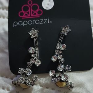 Paparazzi Silver and Gold Star Earrings